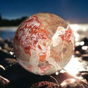 Money Agate Crystal‎ Sphere Meditation Stone